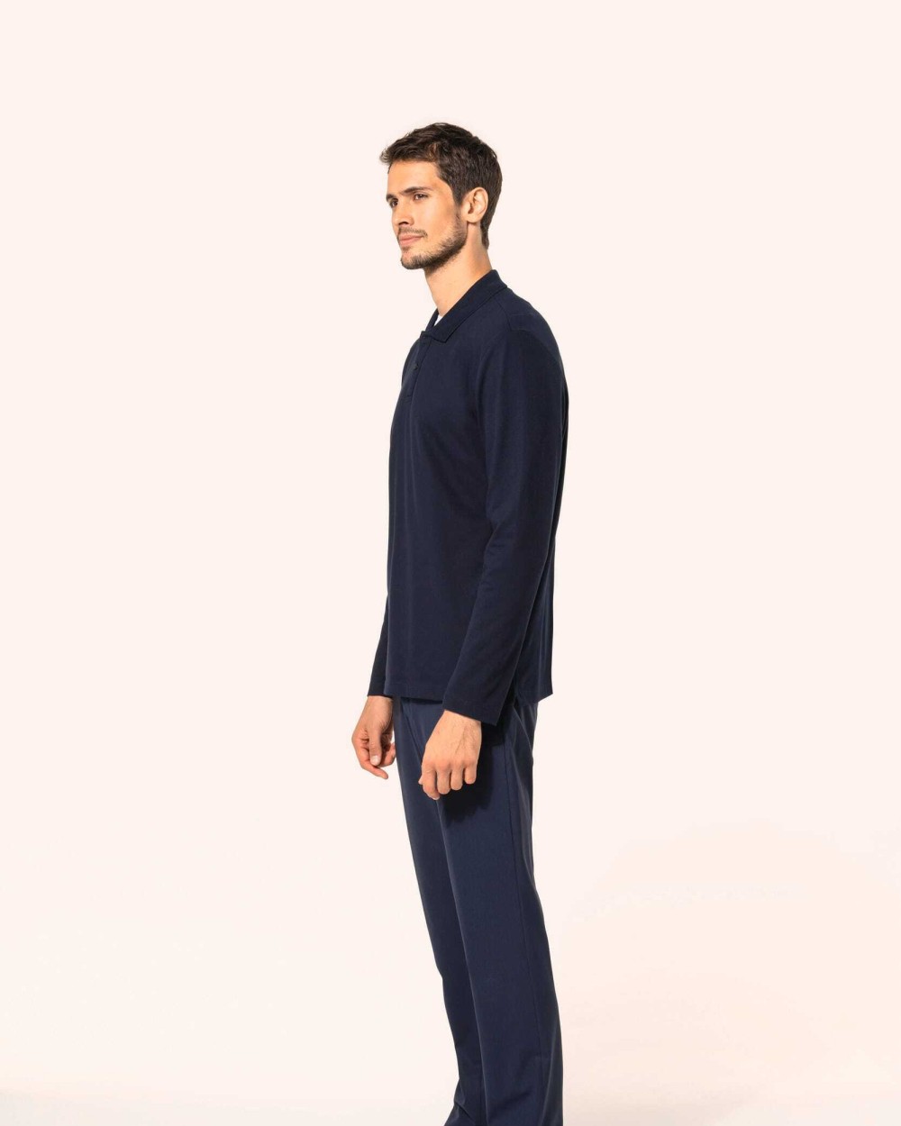 Polos personnalisable KARIBAN Polo Supima® manches longues homme