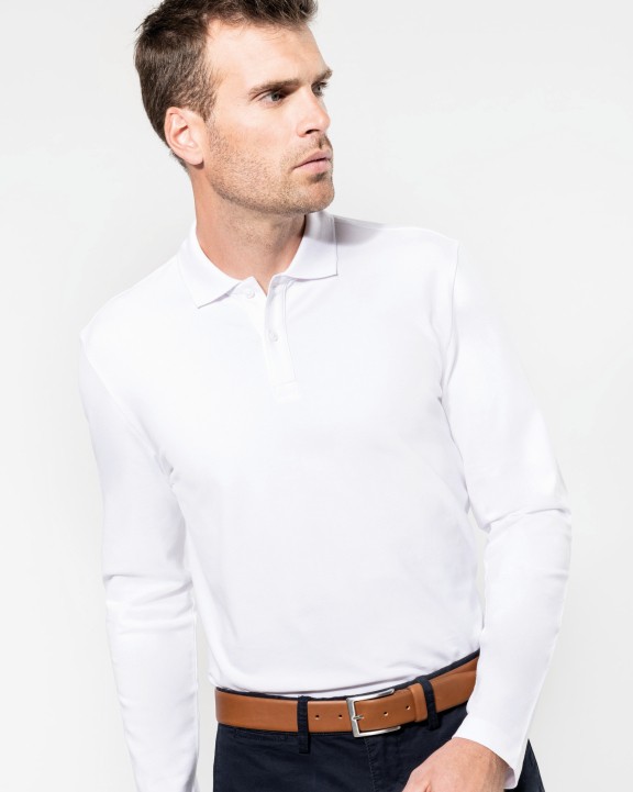 Polos personnalisable KARIBAN Polo Supima® manches longues homme
