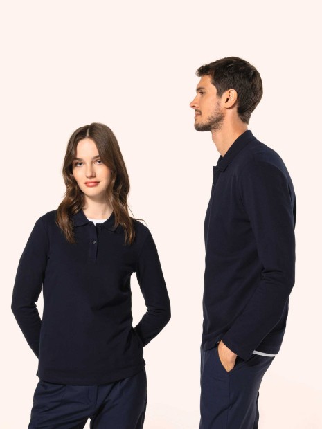 Polos à personnaliser KARIBAN Polo Supima® manches longues homme 