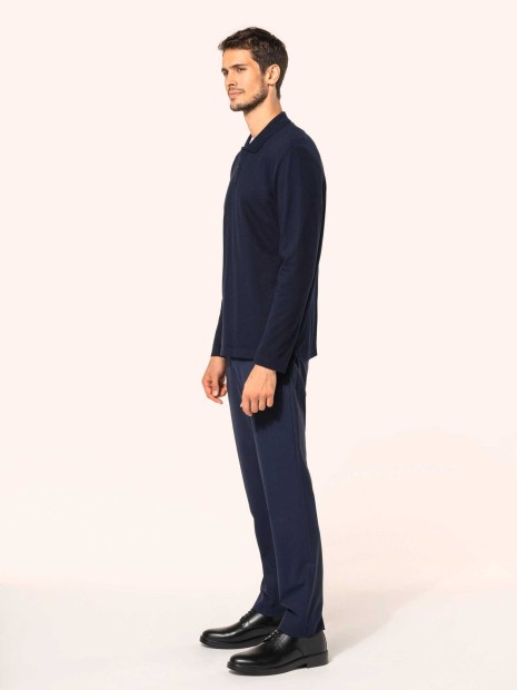 Polos à personnaliser KARIBAN Polo Supima® manches longues homme 