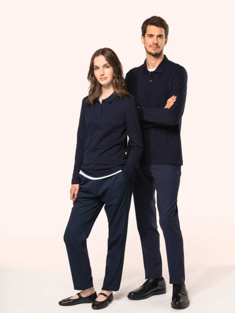 Polos à personnaliser KARIBAN Polo Supima® manches longues homme 