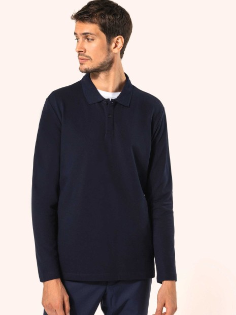 Polos à personnaliser KARIBAN Polo Supima® manches longues homme 