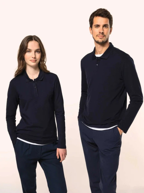 Polos à personnaliser KARIBAN Polo Supima® manches longues homme 