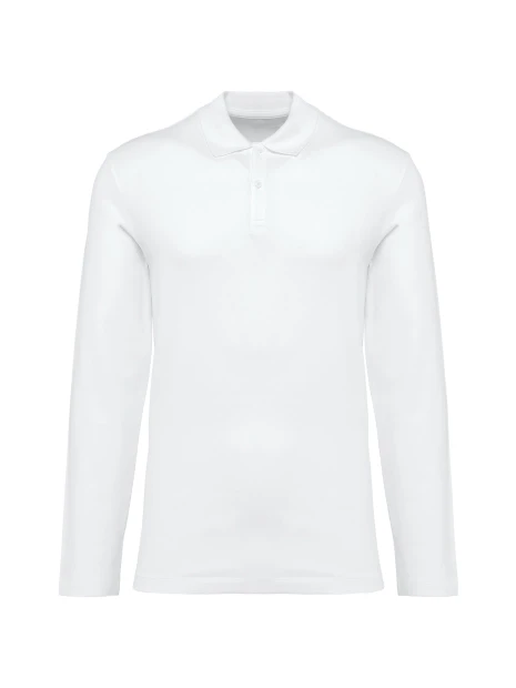 KARIBAN Polo Supima® manches longues homme /api/colors/7a92cd2d-10d2-40b4-928b-296bb7487506 personnalisable