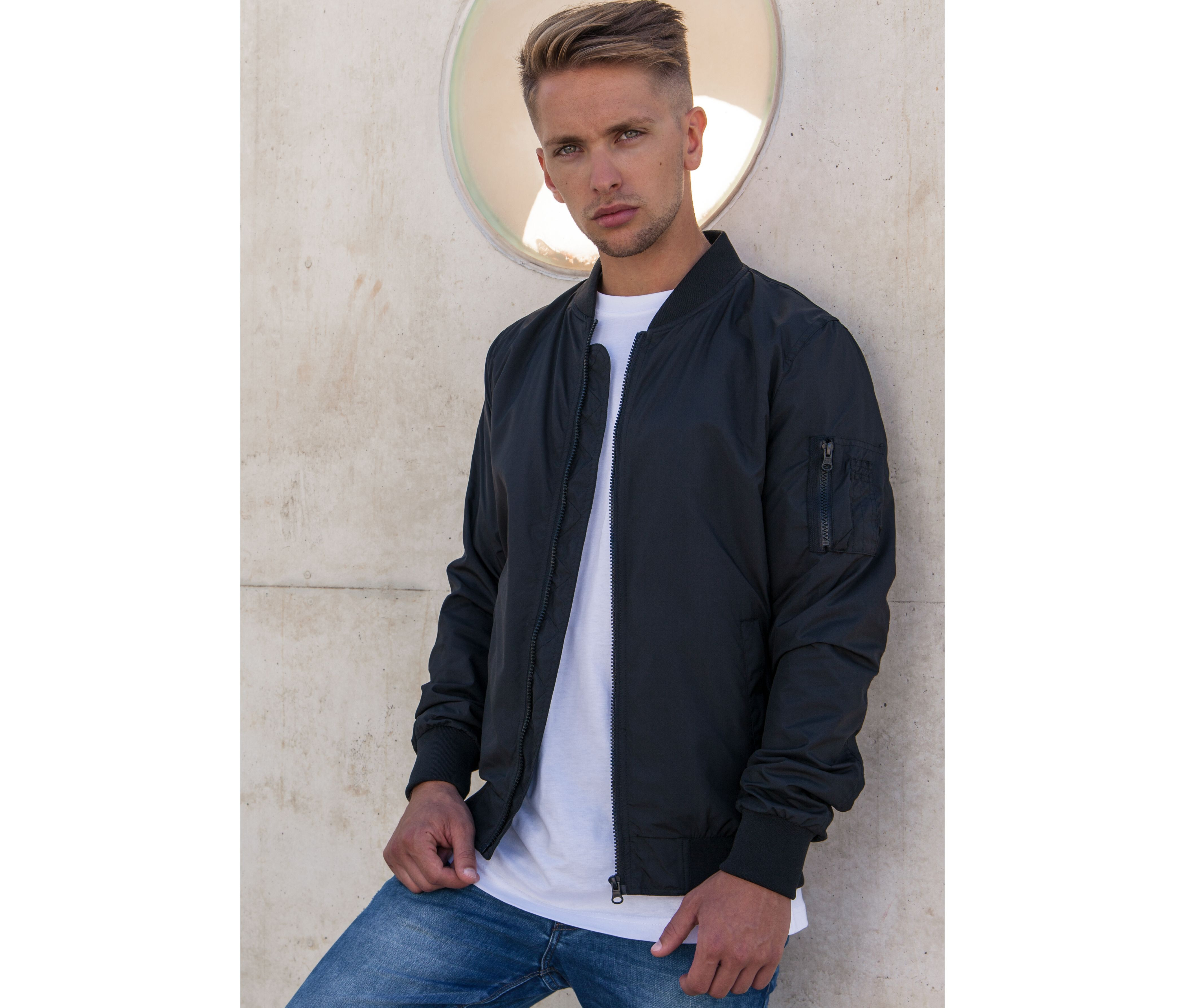 Vestes personnalisable BUILD YOUR BRAND NYLON BOMBER JACKET
