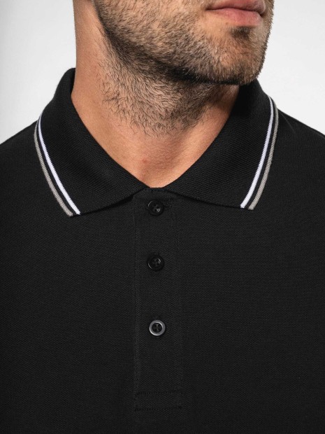 Polos à personnaliser KARIBAN Polo maille piquée manches longues homme 