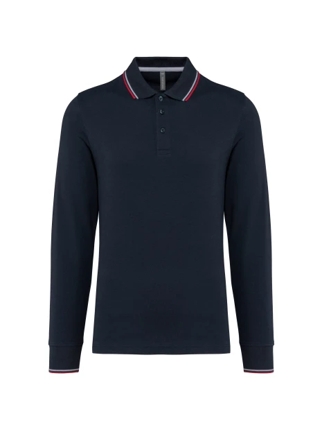 KARIBAN Polo maille piquée manches longues homme /api/colors/76f8dd6d-7b6e-4e39-84bd-97f35fdd8e54 personnalisable