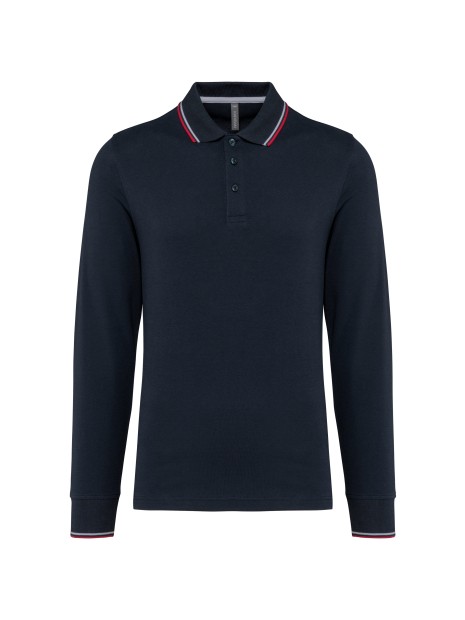 KARIBAN Polo maille piquée manches longues homme /api/colors/76f8dd6d-7b6e-4e39-84bd-97f35fdd8e54 personnalisable