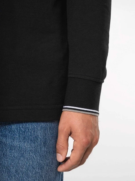 Polos à personnaliser KARIBAN Polo maille piquée manches longues homme 