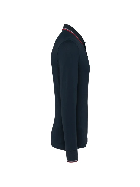 KARIBAN Polo maille piquée manches longues homme /api/colors/76f8dd6d-7b6e-4e39-84bd-97f35fdd8e54 personnalisable