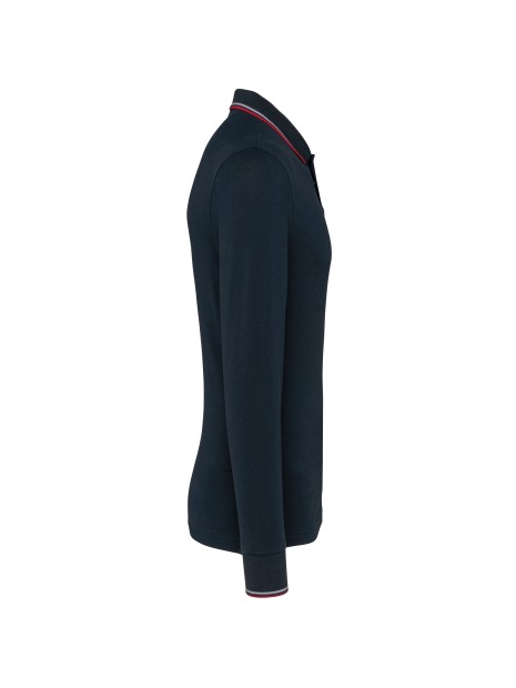 KARIBAN Polo maille piquée manches longues homme /api/colors/76f8dd6d-7b6e-4e39-84bd-97f35fdd8e54 personnalisable