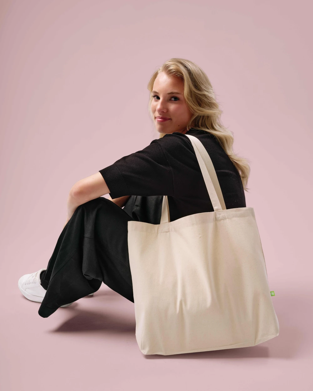 NUTSHELL Organic canvas ‘flat base’ landscape shopper Taschen personalisierbar