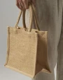 Tassen & Zakken WESTFORDMILL NATURAL STARCHED JUTE MINI GIFT BAG voor bedrukking &amp; borduring