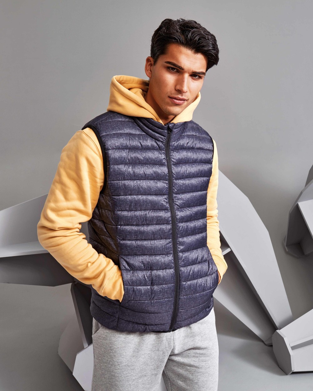 2786 Melange padded gilet Jacken personalisierbar