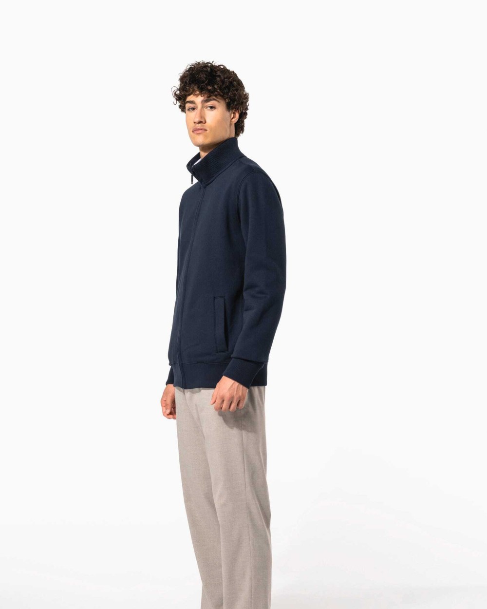 Sweaters & hoodies KARIBAN Herensweater met rits voor bedrukking &amp; borduring