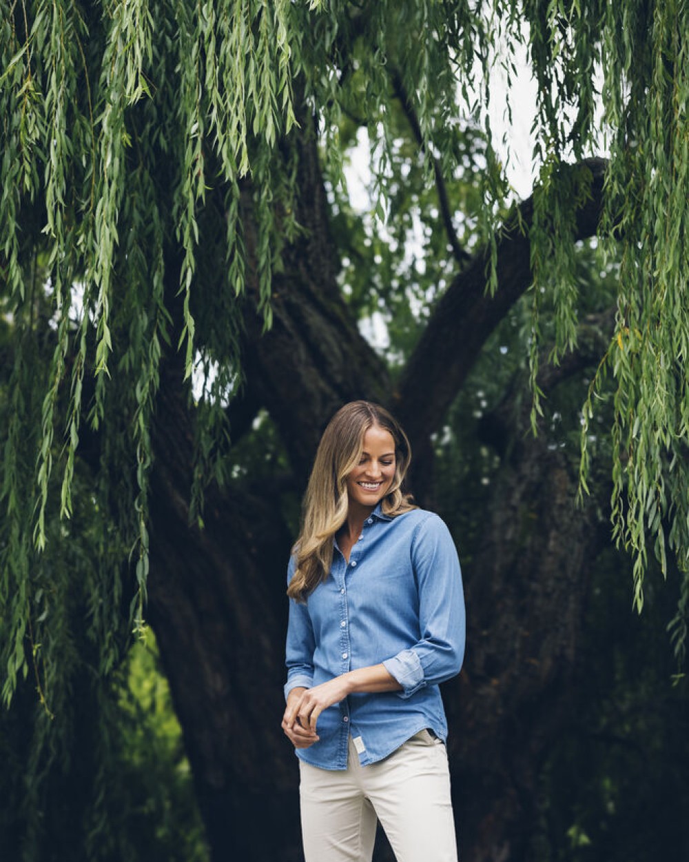 Hemden CUTTER & BUCK Ellensburg Denim Shirt Dames voor bedrukking &amp; borduring