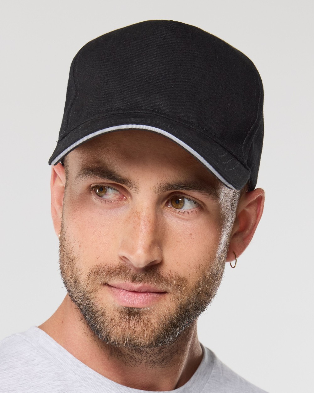 Petjes BLACK & MATCH 5 PANEL CAP voor bedrukking &amp; borduring