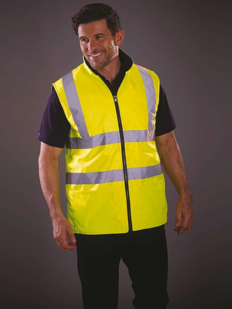 Vestes à personnaliser YOKO Bodywarmer réversible haute visibilité 