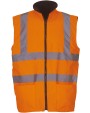 Vestes personnalisable YOKO Bodywarmer réversible haute visibilité