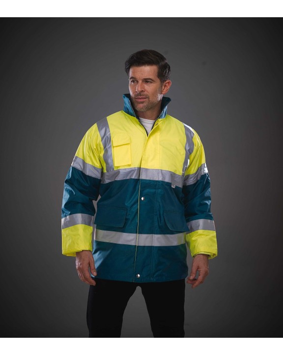 YOKO Kontrastfarbene Warn-Jacke Jacken personalisierbar