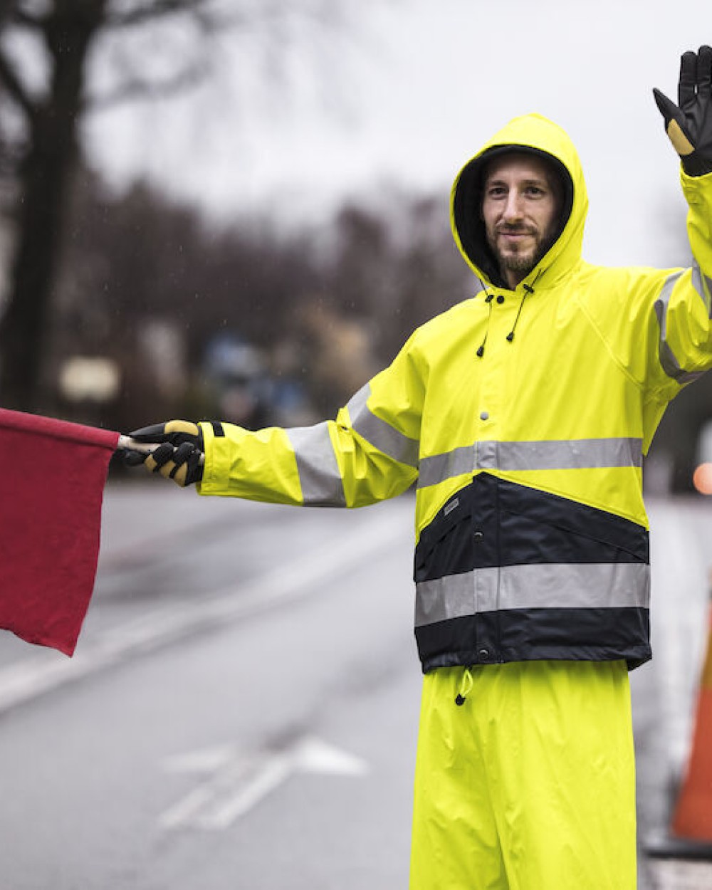 Broeken JOBMAN 2546 Hi-Vis Rain Trousers voor bedrukking &amp; borduring