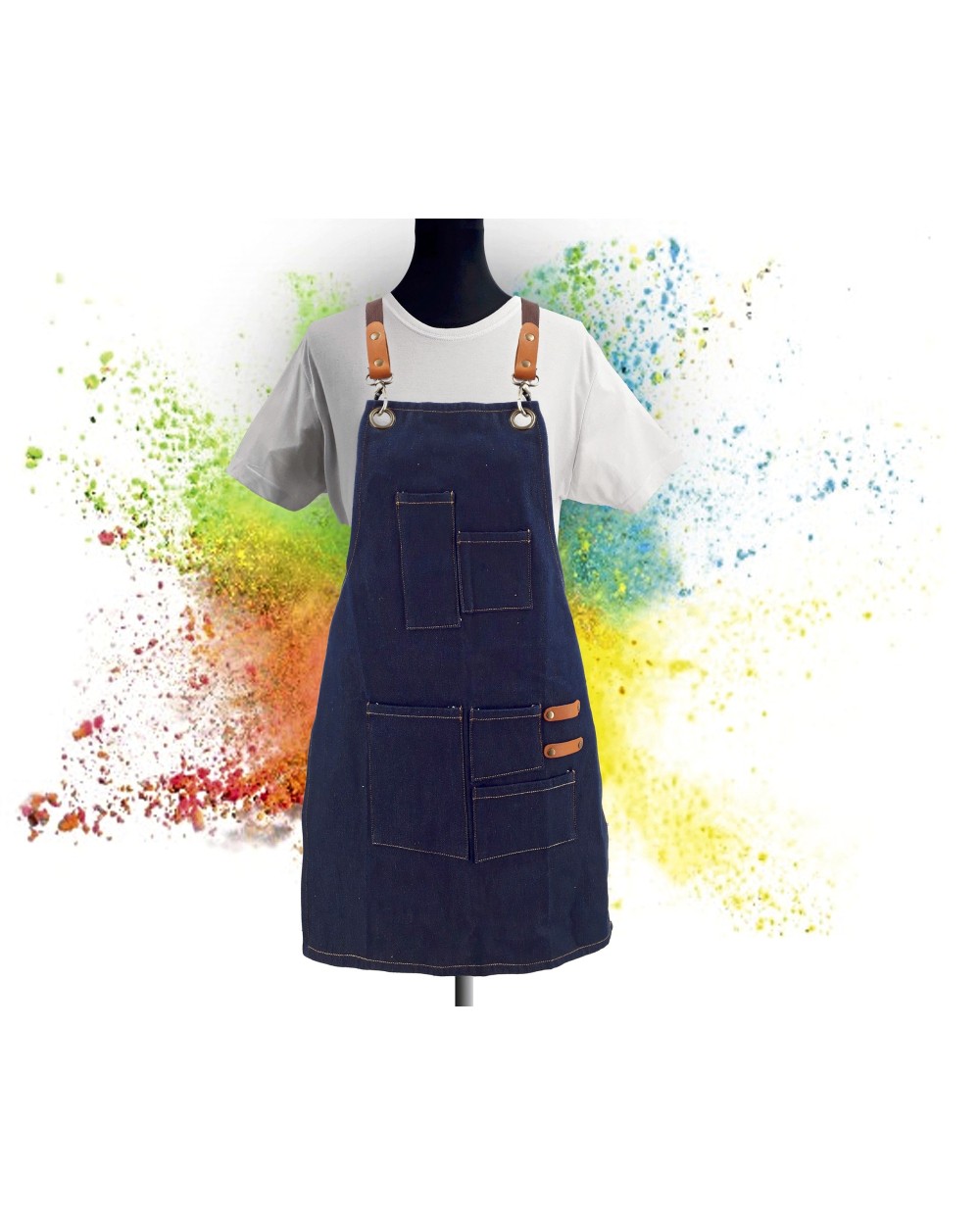 Schorten EXNER Kids Apron Denim voor bedrukking &amp; borduring