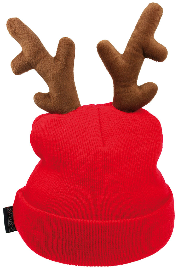 Mutsen L-MERCH Reindeer Knitted Hat voor bedrukking &amp; borduring