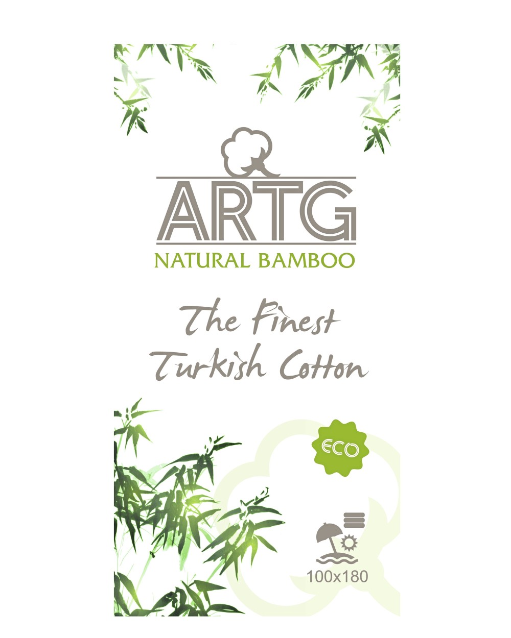 A&R Natural Bamboo Bath Towel Bad Artikeln personalisierbar