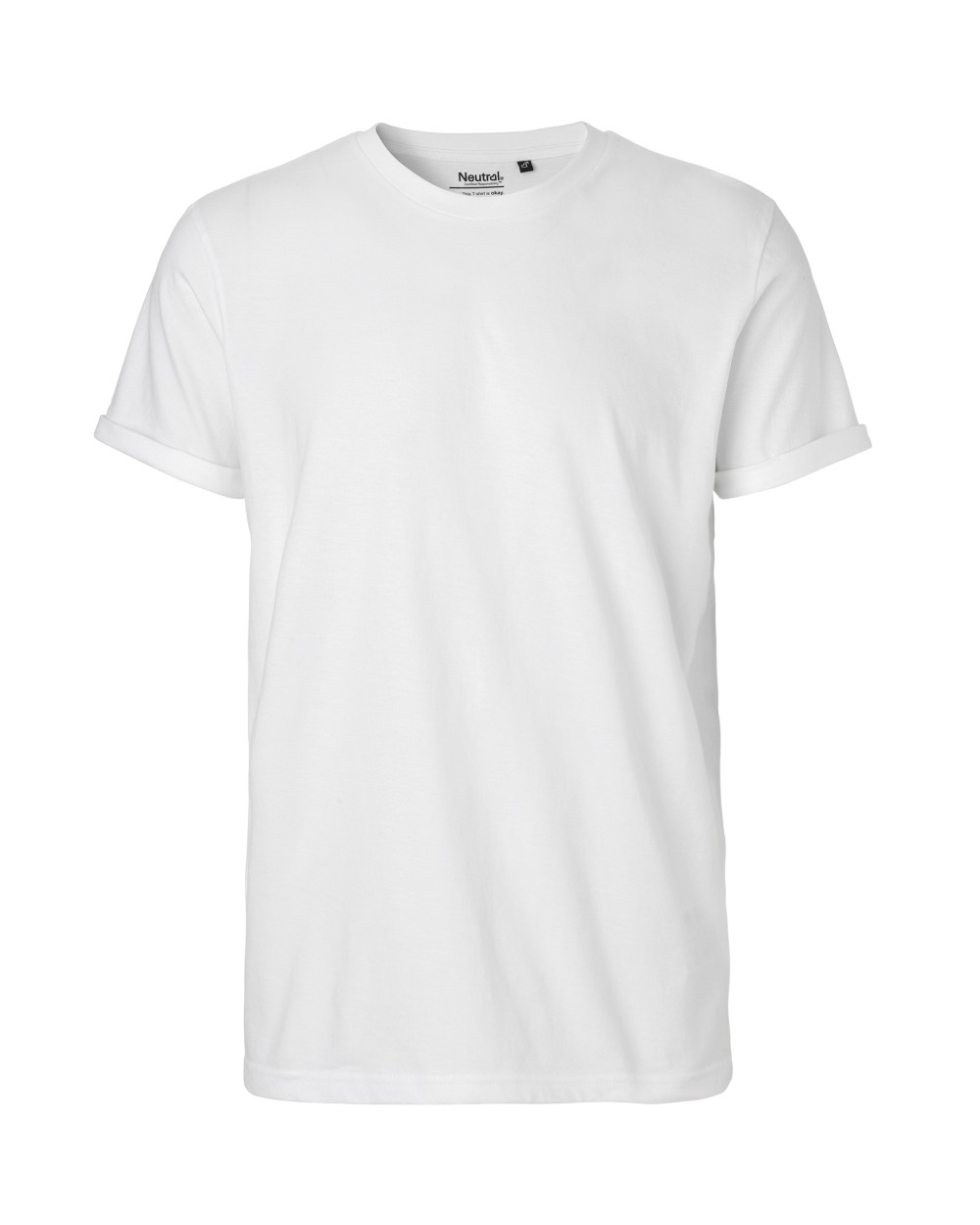NEUTRAL Mens Roll Up Sleeve T-Shirt T-Shirts personalisierbar