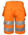 Bermuda's & Shorts PROJOB 6535 SIGNALISATIESHORT MET SPIJKERZAKKEN EN ISO 20471 KLASSE 2 voor bedrukking &amp; borduring