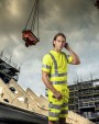 Bermuda's & Shorts PROJOB 6535 SIGNALISATIESHORT MET SPIJKERZAKKEN EN ISO 20471 KLASSE 2 voor bedrukking &amp; borduring