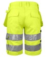 Bermuda's & Shorts PROJOB 6535 SIGNALISATIESHORT MET SPIJKERZAKKEN EN ISO 20471 KLASSE 2 voor bedrukking &amp; borduring