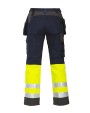 Broeken PROJOB 6522 SIGNALISATIEBROEK MET KNIEZAKKEN EN SPIJKERZAKKEN EN ISO 20471 KLASSE 1 voor bedrukking &amp; borduring