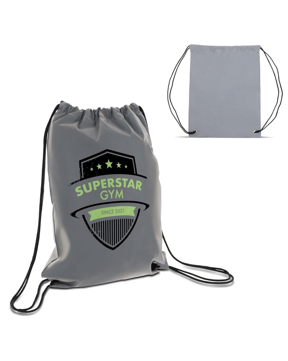 Tassen & Zakken 4DO Rugzak trekkoord reflecterend 30x40cm voor bedrukking &amp; borduring