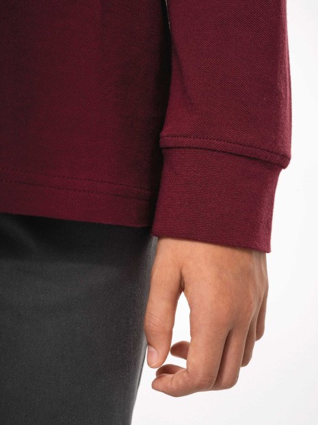 Polos à personnaliser KARIBAN Polo manches longues enfant 