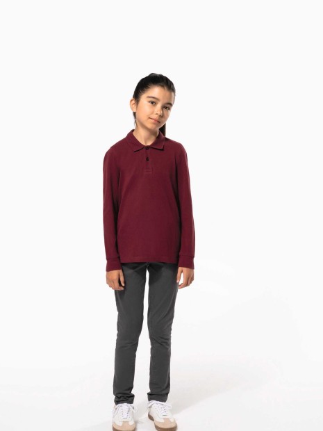 Polos à personnaliser KARIBAN Polo manches longues enfant 