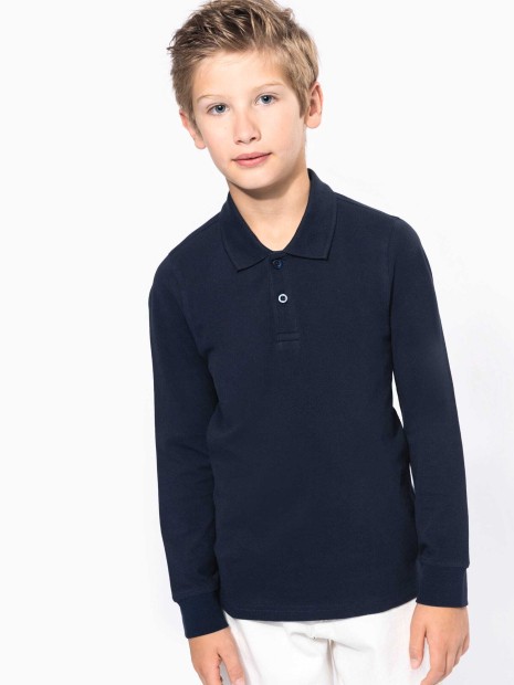 Polos à personnaliser KARIBAN Polo manches longues enfant 