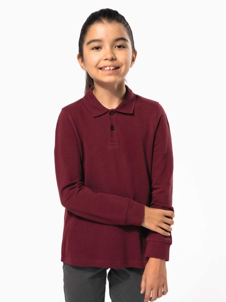 Polos à personnaliser KARIBAN Polo manches longues enfant 