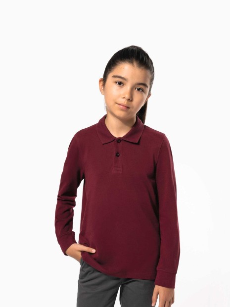 Polos à personnaliser KARIBAN Polo manches longues enfant 