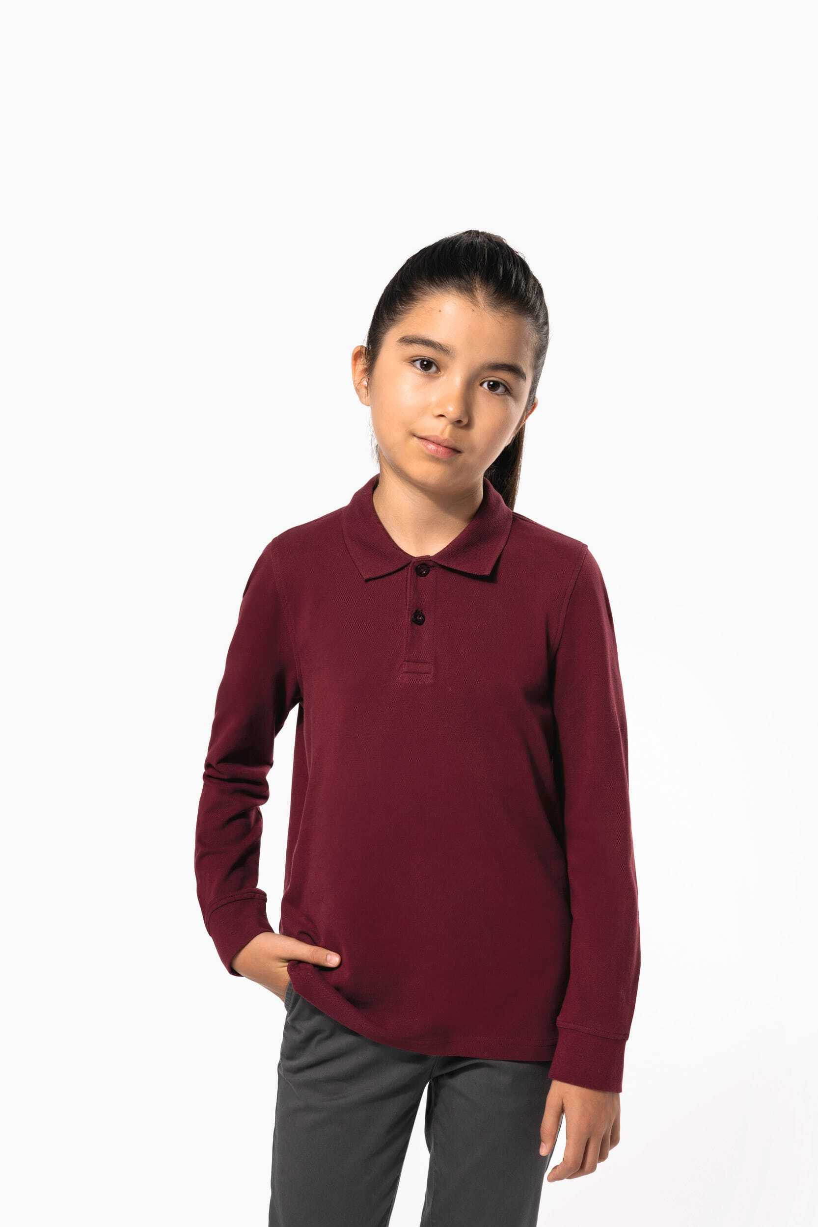 Polos personnalisable KARIBAN Polo manches longues enfant