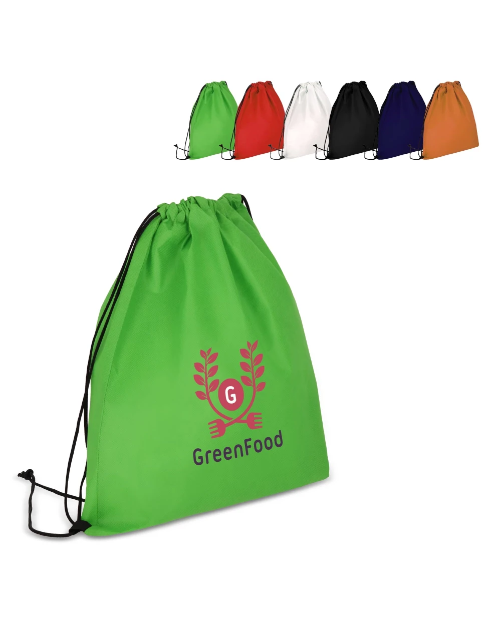 Sacs & Bagagerie personnalisable 4DO R-PET Sac à cordon non tissé 38 x 42cm 75g/m²
