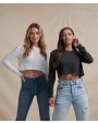 T-Shirts personnalisable AWDIS Women's long sleeve cropped T