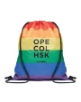 Tassen & Zakken 4DO Regenboog RPET trekkoordrugzak voor bedrukking &amp; borduring