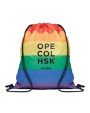 Tassen & Zakken 4DO Regenboog RPET trekkoordrugzak voor bedrukking &amp; borduring
