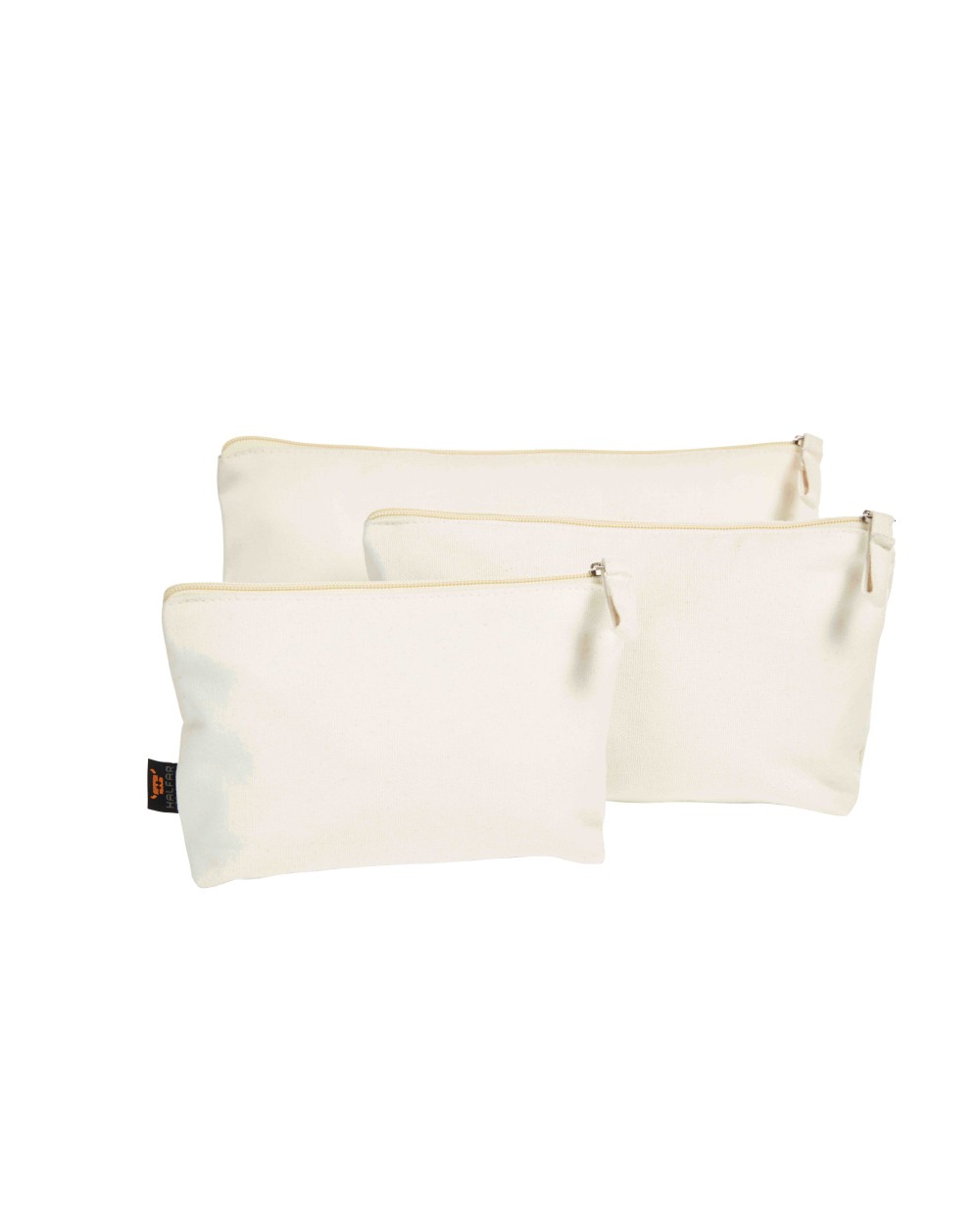Tassen & Zakken HALFAR Zipper Bag Organic S voor bedrukking &amp; borduring