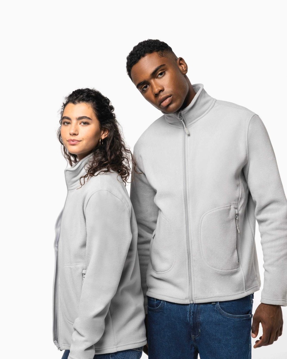 KARIBAN Umweltfreundliche Unisex-Fleecejacke Polar Fleeces personalisierbar