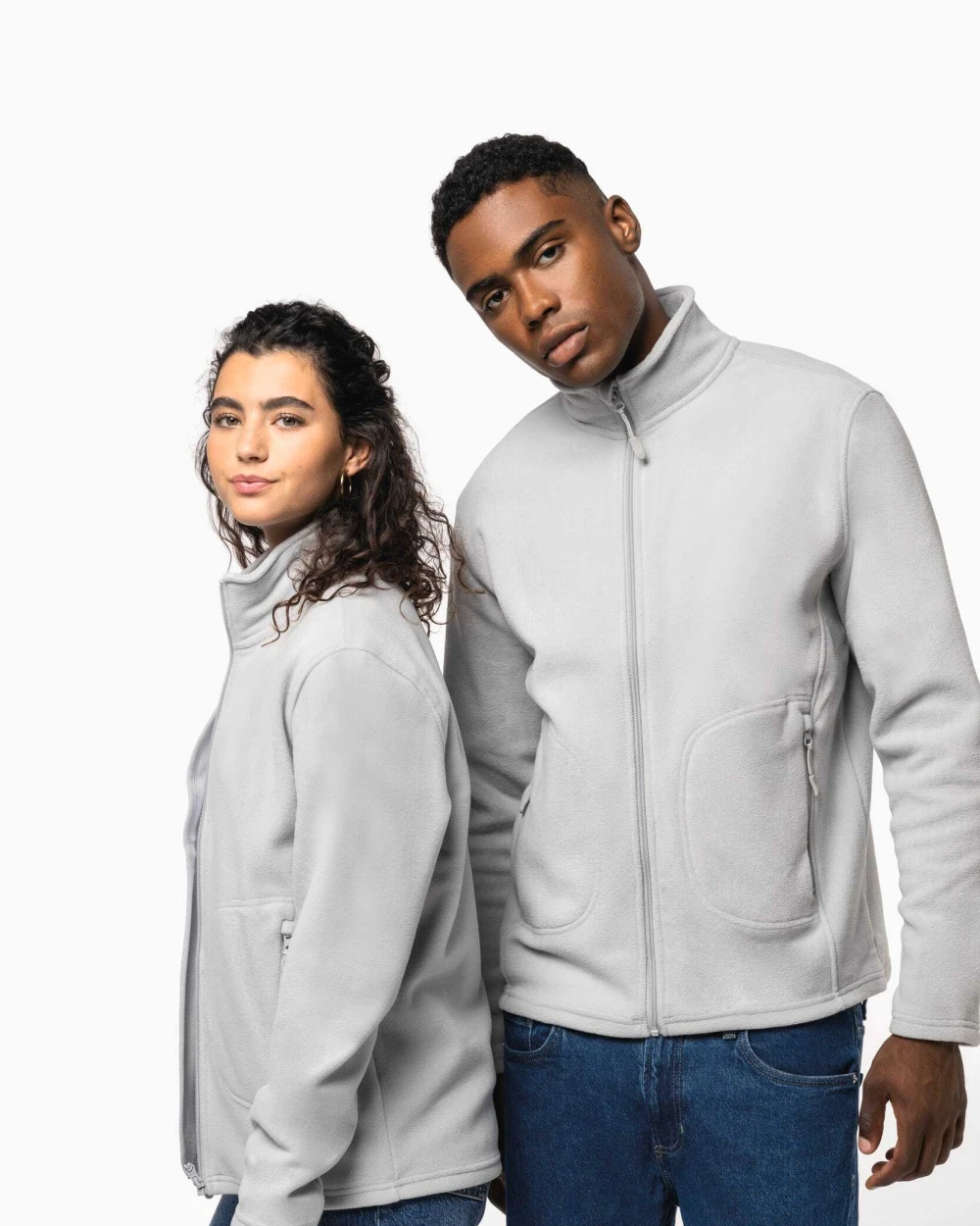 KARIBAN Umweltfreundliche Unisex-Fleecejacke Polar Fleeces personalisierbar
