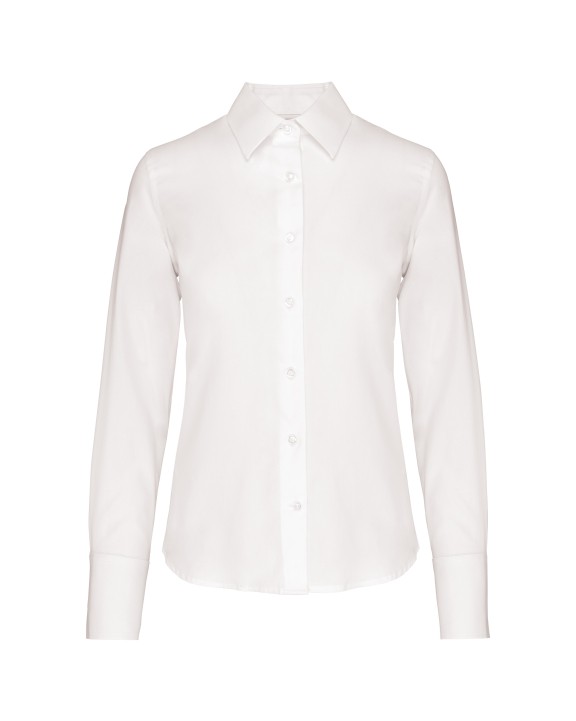 Hemden KARIBAN Dames non-iron blouse lange mouwen voor bedrukking &amp; borduring