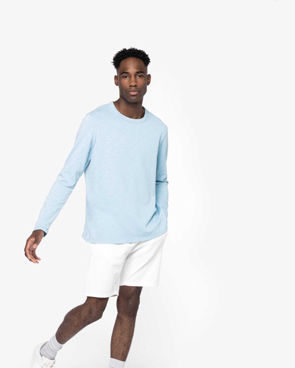 Sweat-shirts personnalisable NATIVE SPIRIT Sweat-shirt écoresponsable à col rond délavé French Terry unisexe