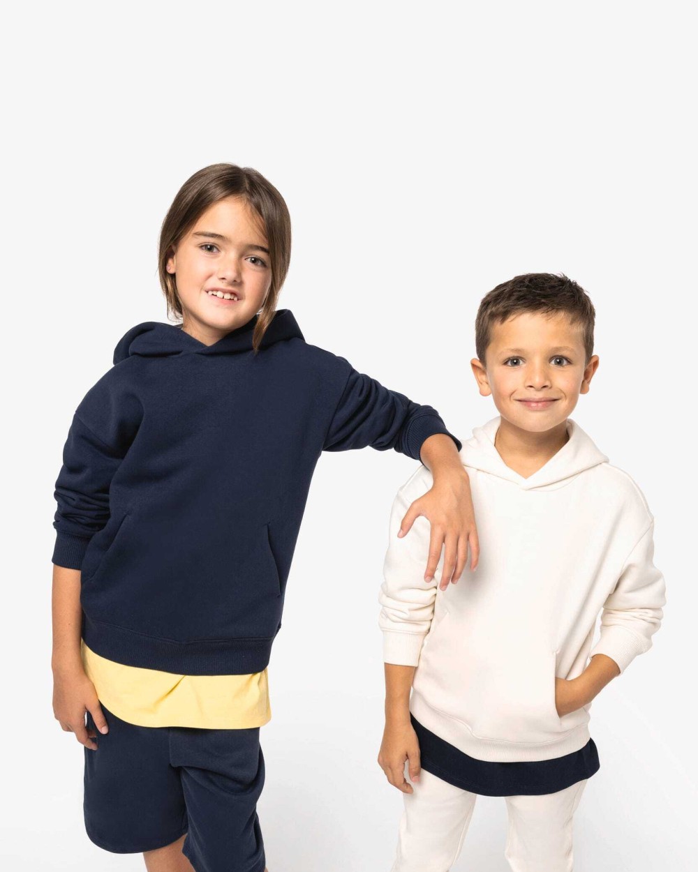 Sweaters & hoodies NATIVE SPIRIT Ecologische oversized kindersweater met capuchon voor bedrukking &amp; borduring